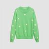 Women's Stylish Polka Dot Knit Round Neck Sweater