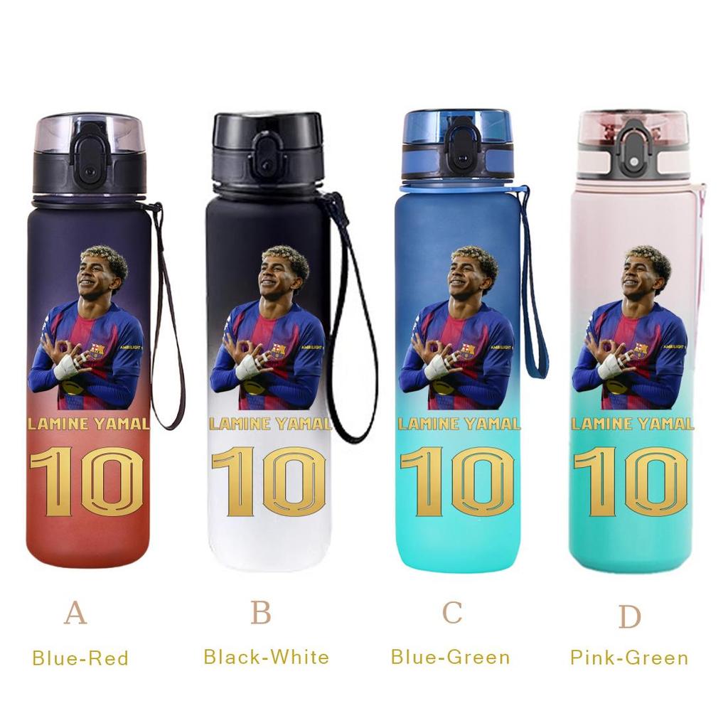 650ml Lamine Yamal Football Star Water Cup Portable Outdoor Large Capacity Sports Fitness Flip Cover Drinking Bottle Fans Gifts 6