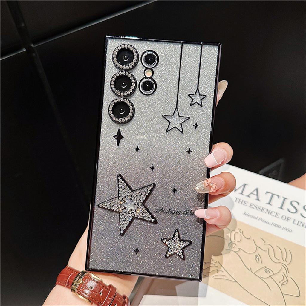 Luxury Glitter Powder Rhinestone Electroplated Mobile Phone Case Suitable for Samsung S24ultra Shell Samsung S23u Protective Case