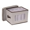 Wine Glass Storage Box with Reinforced Handle Fully Removable Lid Foldable Large Capacity