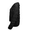 Women V-neck Solid Color Feather Hollowing Out Sexy Long Sleeves Sweater Tops