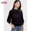YUZHAOLIN Women's Bow-Knot Print Knit Sweater