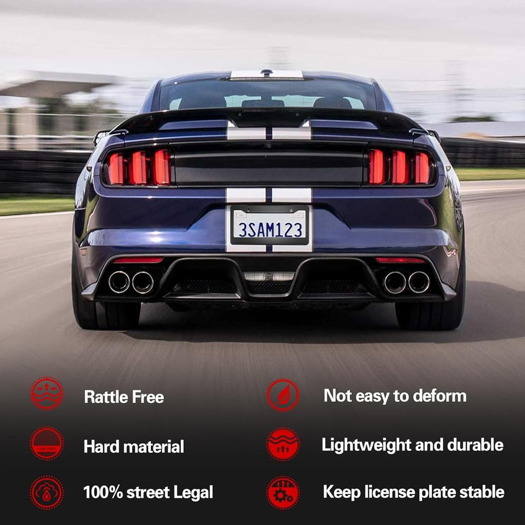 Durable Carbon Fiber Pattern License Plate Bracket US Vehicles License Plate Mount Perfect Choice for Auto Enthusiasts