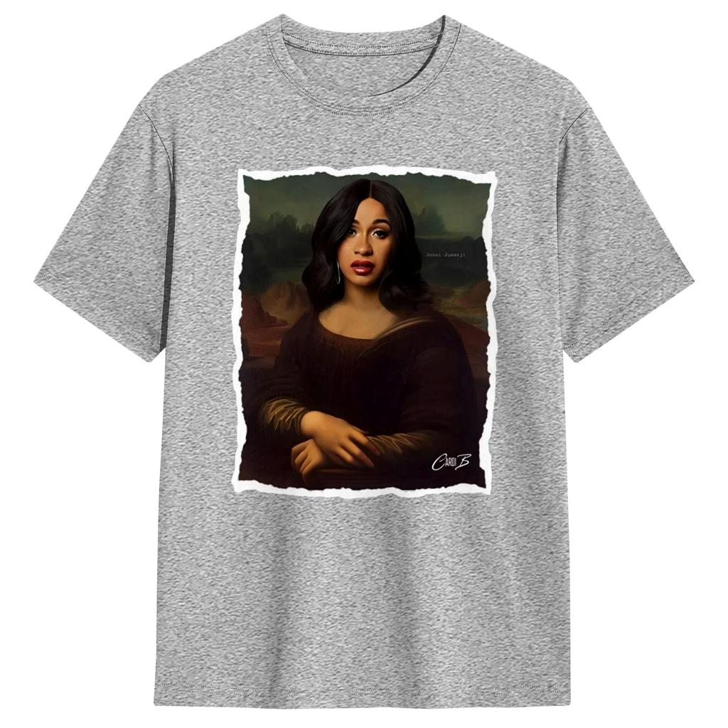 Mona Cardi B Tshirt Fashion T Shirts Shortsleeved Streetwear Tops Beach 100 Cotton Oversized Clothing