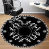 1pc Skeletal Celebration Office Round Area Rug,  Mat Suitable For Office, Under Office Chairs Bedroom Living Room Home Decor, Room Deco