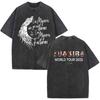 Singer Shakira Las Mujeres Ya No Lloran World Tour Tshirts Mens Hip Hop Tshirt Vintage Washed Summer Oversized Cozy Tee Shirt