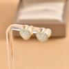 ED65146 Korean Version 2022 New Simple Geometric  Heart Zircon Ear Buckles Gold Plated Jewelry Women