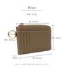 Lizdays Genuine Leather Fragment Case Mini Wallet with Zipper and Coin Slim Design Women's L-Shaped Purse, (Lavender)