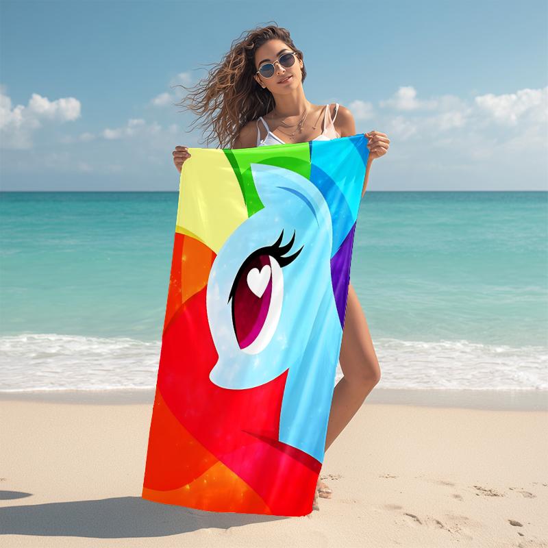 1Pc Little Pony Friendship Beach Towel Microfiber Beach Towel Thin Absorbent For Beach Swimming Yoga Bath Sports 0917126