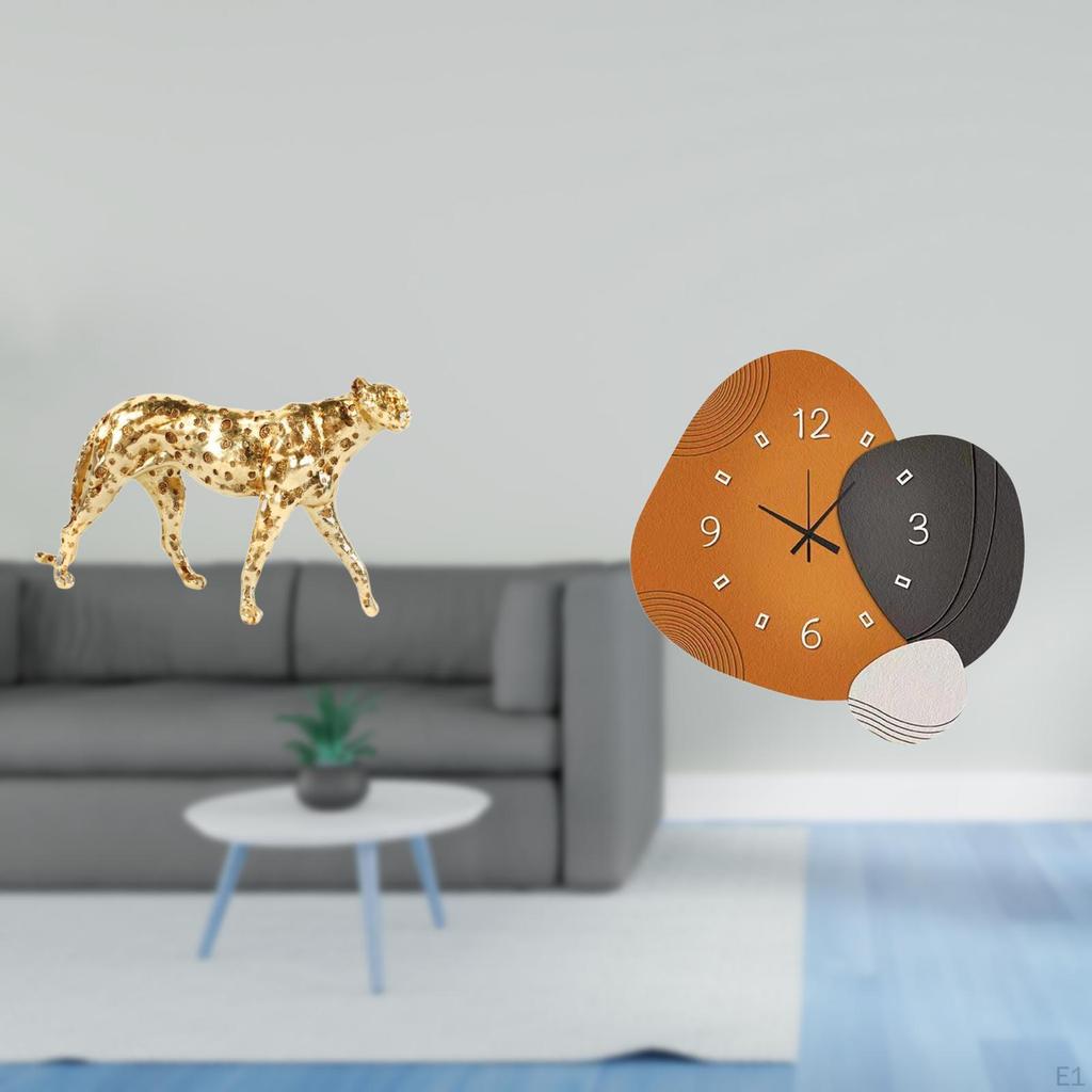 Sculpture Ornament And Modern Wall Clock Art for Home Office Tabletop Bedroom Bathroom Restaurant
