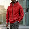 Men's Zip-Up Hooded Jacket with Raglan Sleeves for Fitness and Casual Wear