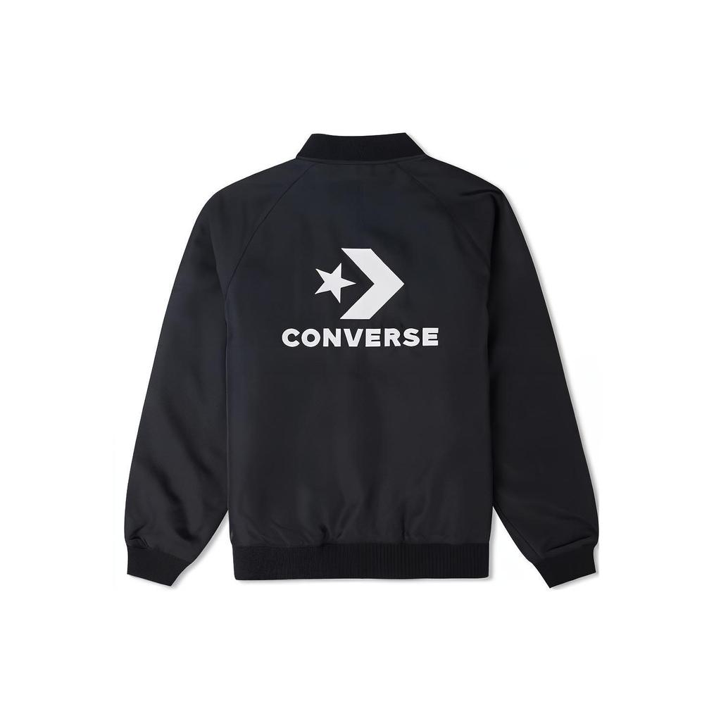Converse Jackets Men's Black Baseball Collar Moderate Other 10024620-A01