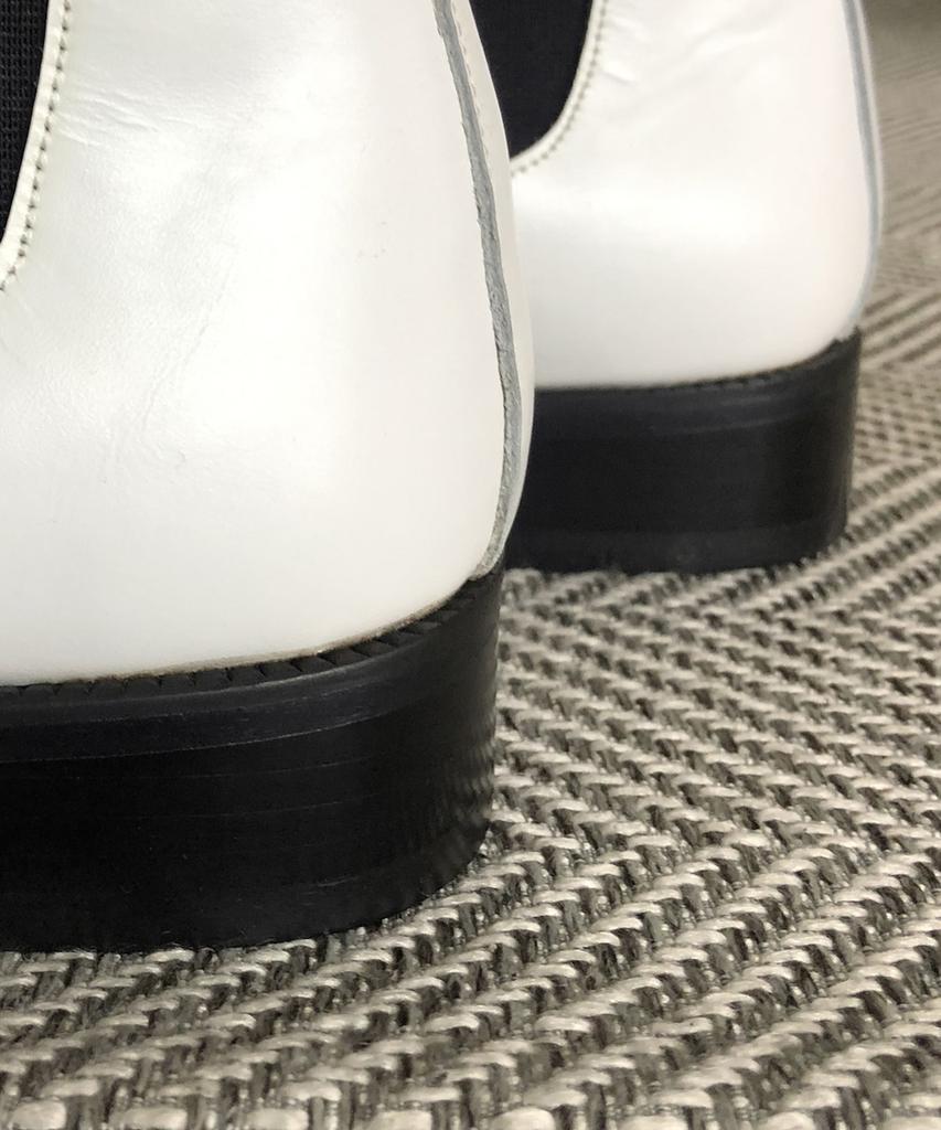 Joenshoe Reel Banding Chelsea Boots White