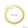 Stainless Steel Bracelet Metal Thick Chain 18K Gold Plated Bracelet Jewelry