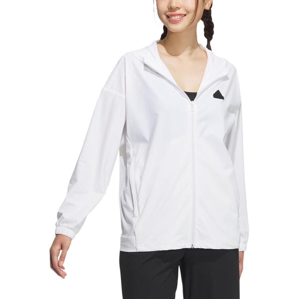 Adidas Ct Kn Jacket With Logo Women Jackets White IT4355