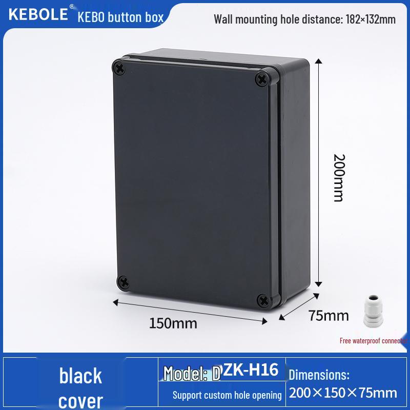 Transparent Waterproof ABS Plastic Junction Box for Indoor/Outdoor Power Supply & Monitor