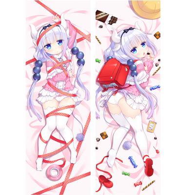 Japonský anime Kobayashi-san Chi no Maid Dragon Roztomilý Kanna Kamui Dakimakura Objímací tělové pouzdro na polštář 17012