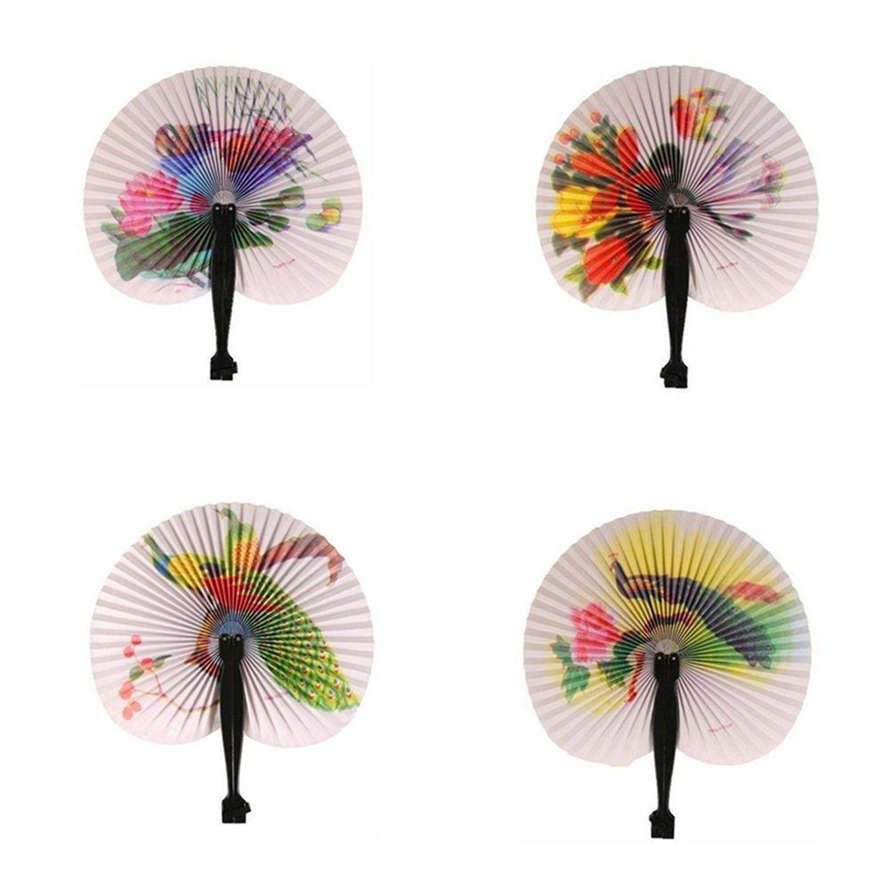 Womens Printed Favour Party Paper Folding Hand Fan Folding Fan Chinese Style Chinese paper fan