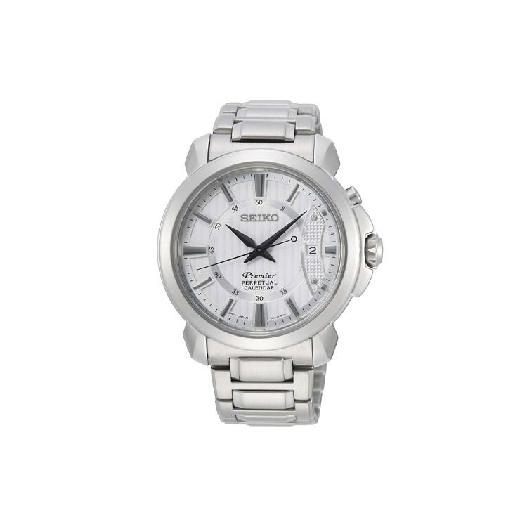 SEIKO Quartz Movement Stainless Steel Strap Watch Men s Watches White Dial SNQ155P1 White Dial