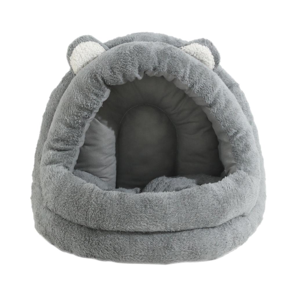 Doghouse Four Seasons Pet Nest Autumn and Winter New Teddy Fleece Semi-closed Bear Slippers Pet Cat Nest