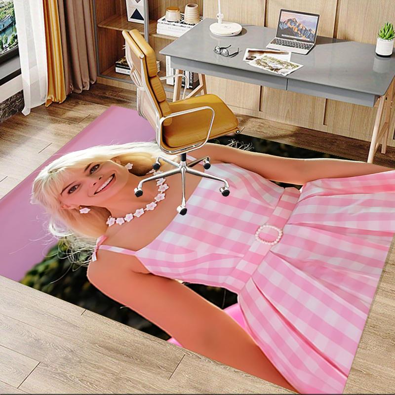 1pc pink checkered dress Carpet, for Home & Office Decor, Desk Chair Carpet, Festive Gift,Conference Room CarpetL1290