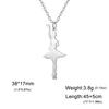 Dancing Ballerina Dancer Ballet Pendant Necklace for Women Stainless Steel Neck Chains Aesthetic Jewelry Gift In