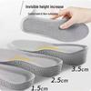 Shock-Absorbing, Non-Collapsing Height Increase Insoles – Invisible, Comfortable, Breathable, and Odor-Resistant for Men & Women