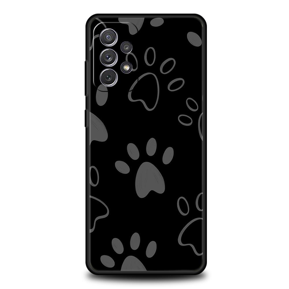 Dog Paw Phone Case For Samsung Galaxy A15 A13 A51 A71 A41 A31 A21S A03S A05 A35 A32 A55 A23 A25 A33 A53 A73 5G Cover