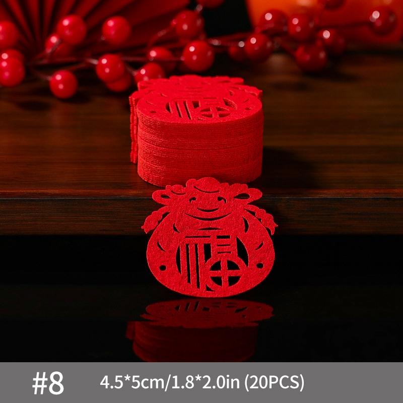 Chinese New Year Decoration Hand-thrown Lucky Characters Wedding Decor Spring Festival Home Ornament Housewarming Decoration