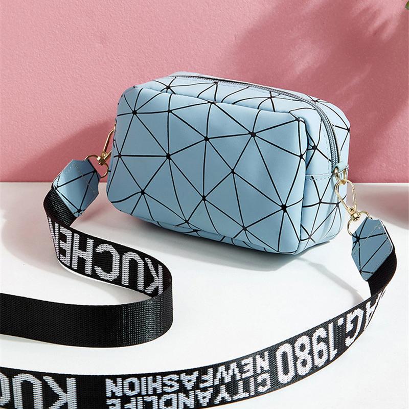 Fashi Cool Geometry Color Shoulder Bags For Women Small Crossbody Bag Purse PU Leather Lady Girls Handbag Bolsa Feminina