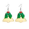 Christmas Bell Mirror Acrylic Earrings Retro Creative European and American Women's Simple Earrings