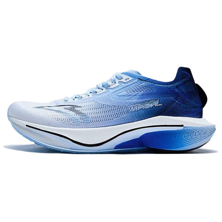New Anta MACH 4.0 Shock Absorbers With Slip Resistant Features Low Top Sprint Running Shoes Men's Blue 112435584R-1