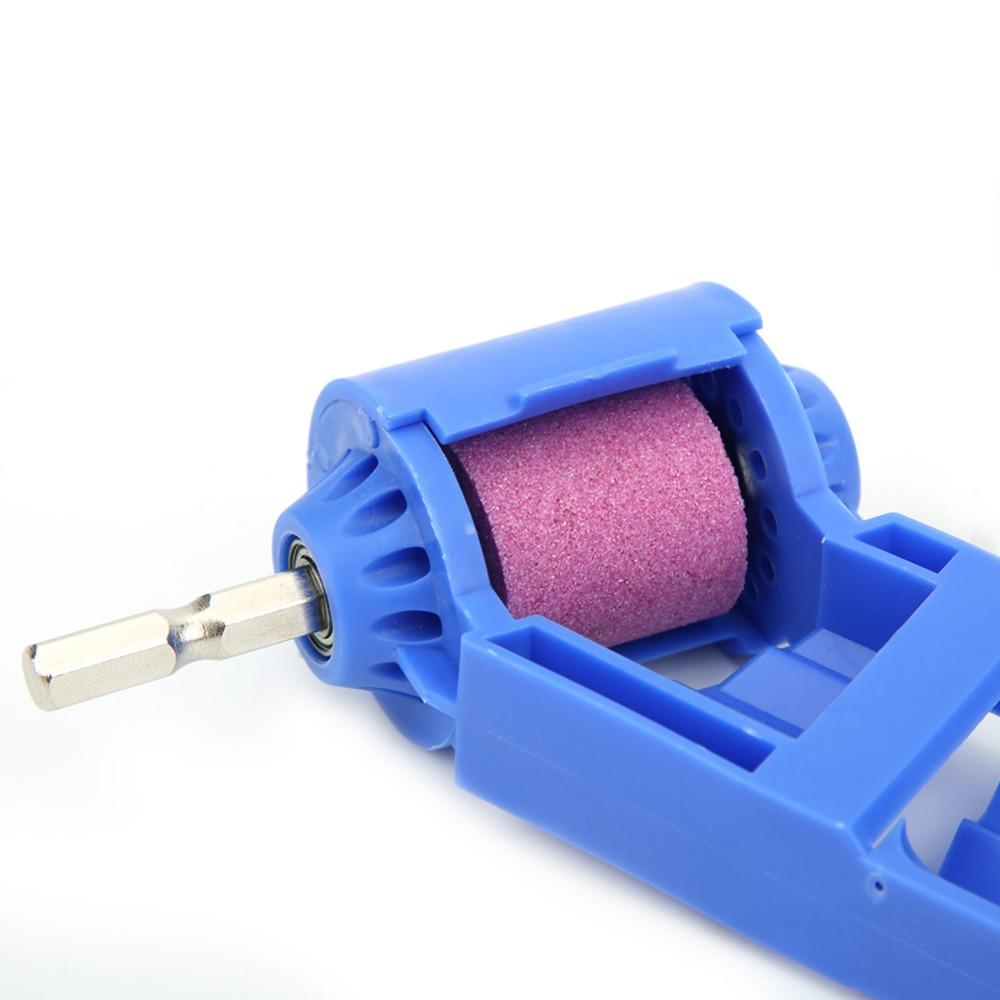 2pcs Blue /OrangeColor Portable Drill Bit Sharpener Drill Polishing
