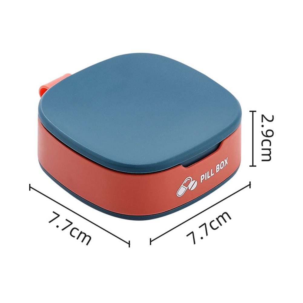 Pill Box Travel Pill Case Travel Storage Box Packaging Box Portable 4 Grids Convenient Medicine Storage Yellow