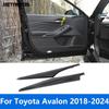 Car Accessories For Toyota Avalon 2018      2024 Carbon Fiber Interior Door Armrest Panel Strip Molding Trim