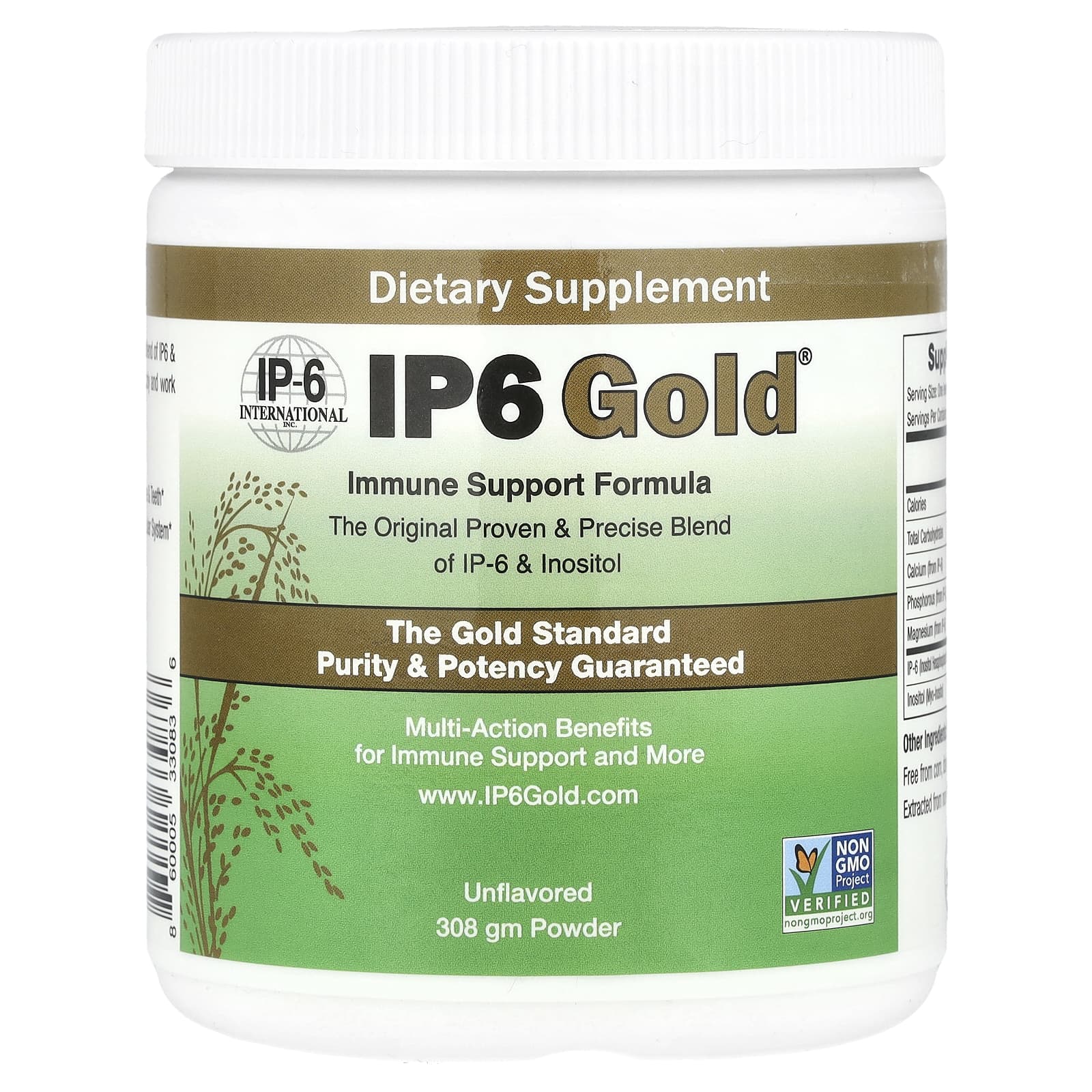 

Ip-6 International, Ip6 Gold®, Immune Boosting Formula Powder, Unflavored, 308G