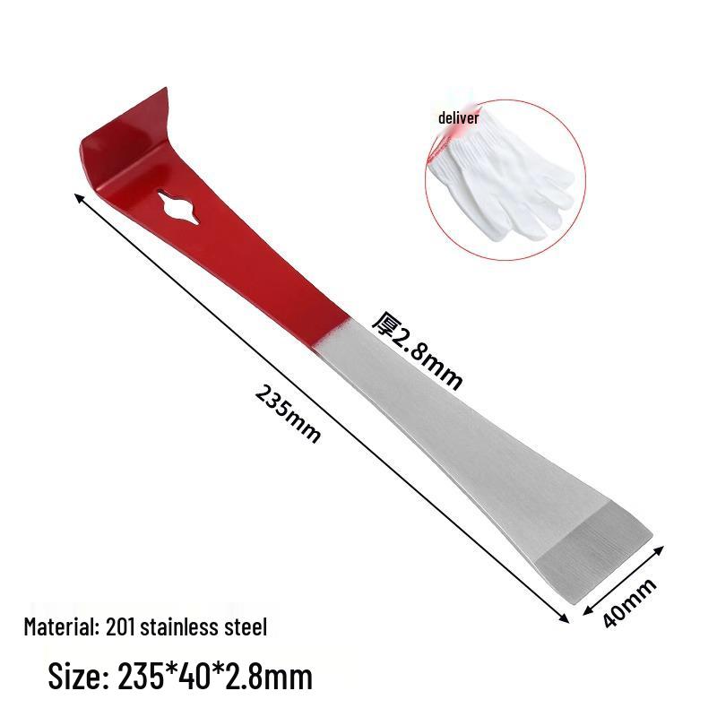 

Многофункциональный ломик и скребок из нержавеющей стали: Инструмент для деревообработки и пчеловодства высокой твердости с функциями стамески, рычага и скребка.