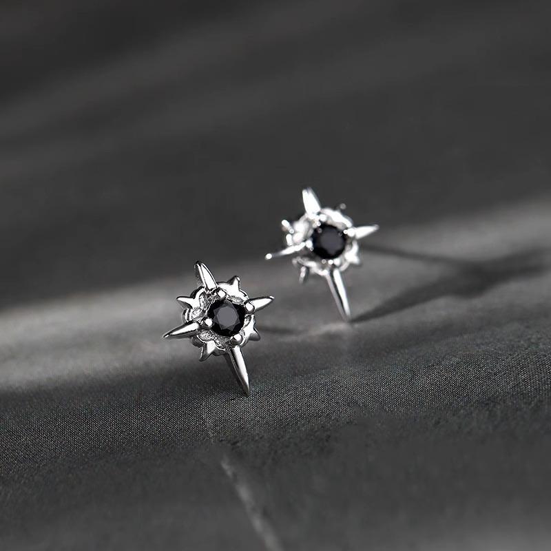 Simple Geometric Frosted Earrings Female Cold Wind Temperament Earring Buckle Niche Hundred with Earrings Affordable Dainty Earrings Daily Wear