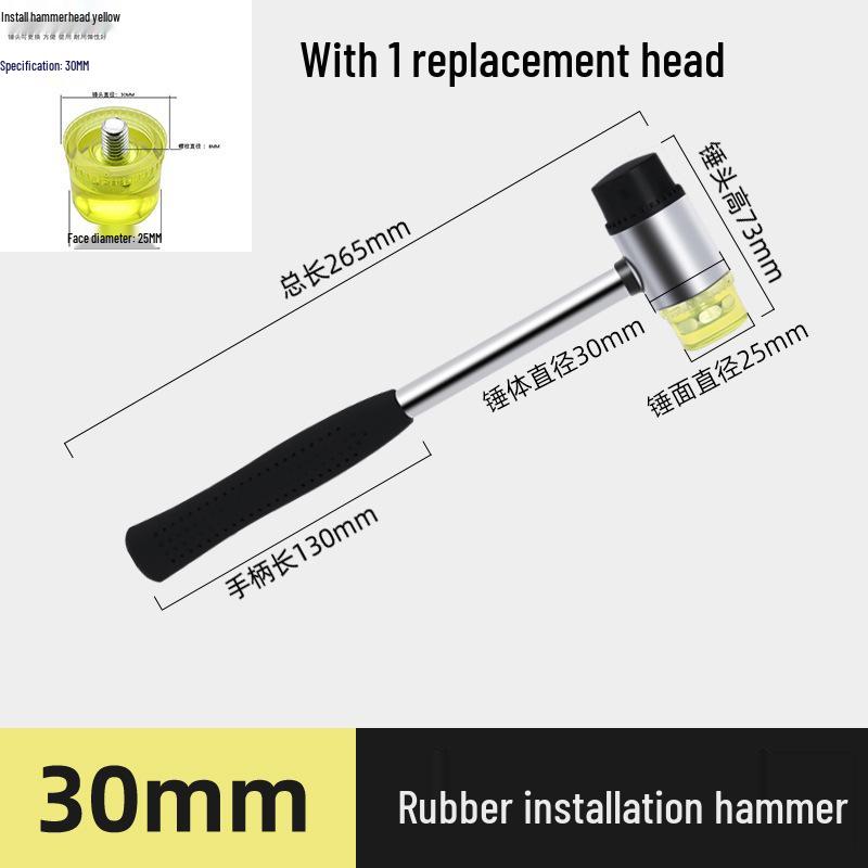 Multi-Use Rubber Hammer for Flooring, Tiling, and Decoration