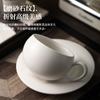 Ceramic Coffee Cup Saucer Egg-Shaped Cup Small Capacity Household Frosted Stone Latte Latte Flower Hand Cup Afternoon Tea