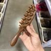 golden sandalwood 22-pin forked handle comb (3 pcs)
