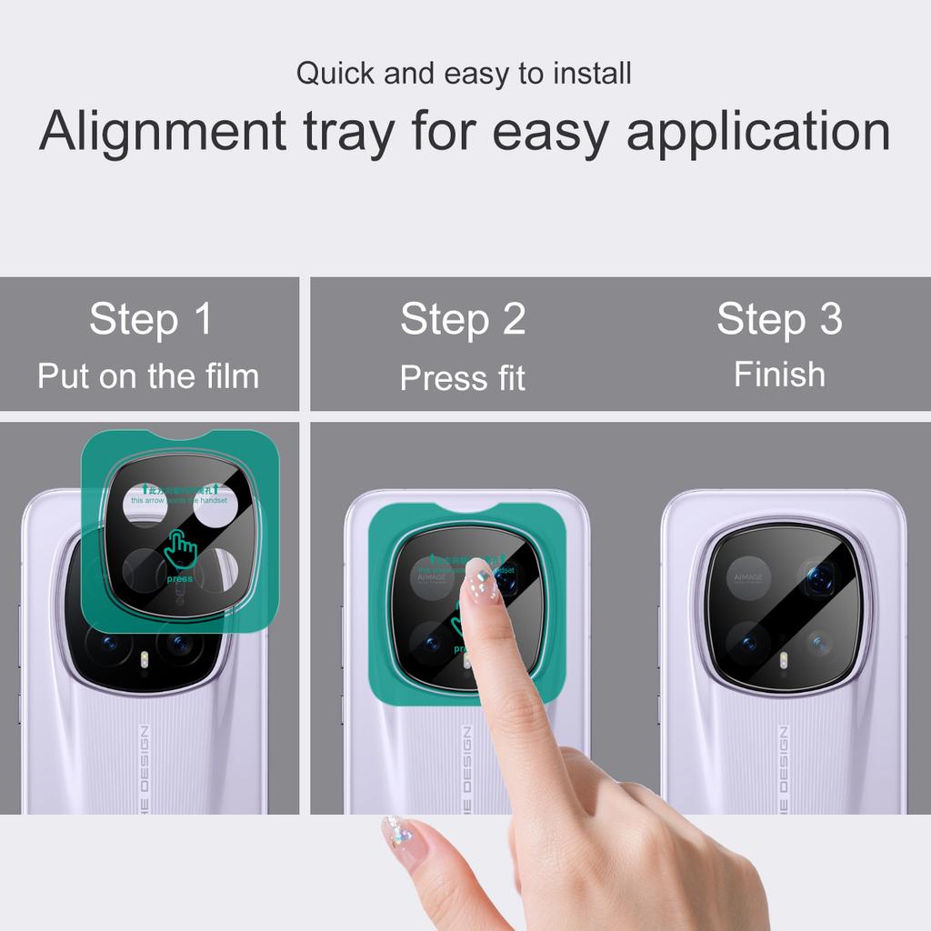 For Honor Magic 8 RSR Porsche Design Glass IMAK High Definition Glass Lens Film Self-positioning Version Black Version