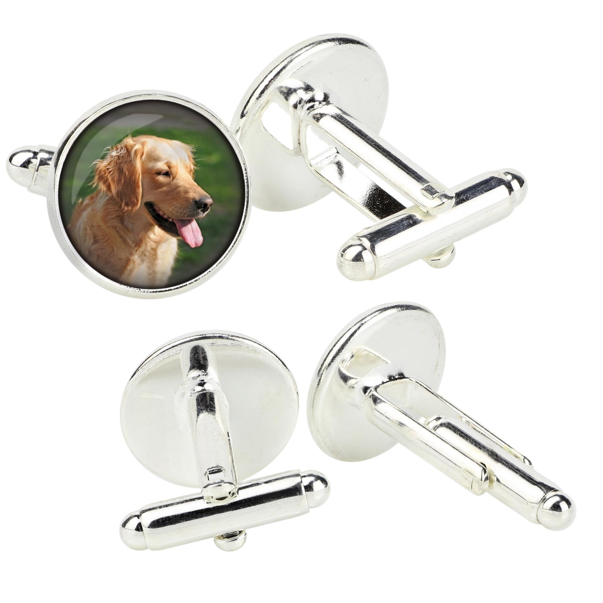 

Golden Retriever - cufflinks in a box, handmade jewelry, product of the Art-Dog brand срібний