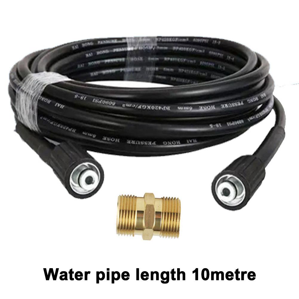 M22 Connector Pressure Washer Hose For Car Cleaning Rubber Construction Leak-proof Performance Steady Water Flow