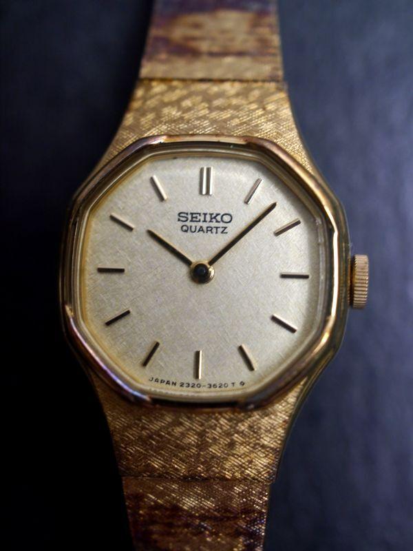 SEIKO quartz SGP working 2-hand watch, strap, 2320-6810, women's watch, ae141