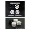 Asuka Model 1/24 Orange Wheels Drift-six (White & Gunmetal) Plastic Model Parts OW-18 (1 Each)