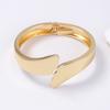 European and American Fashion Simple Light Luxury Design Sense Electroplating Alloy Smooth Surface Opening Asymmetric Spring Bracelet Women