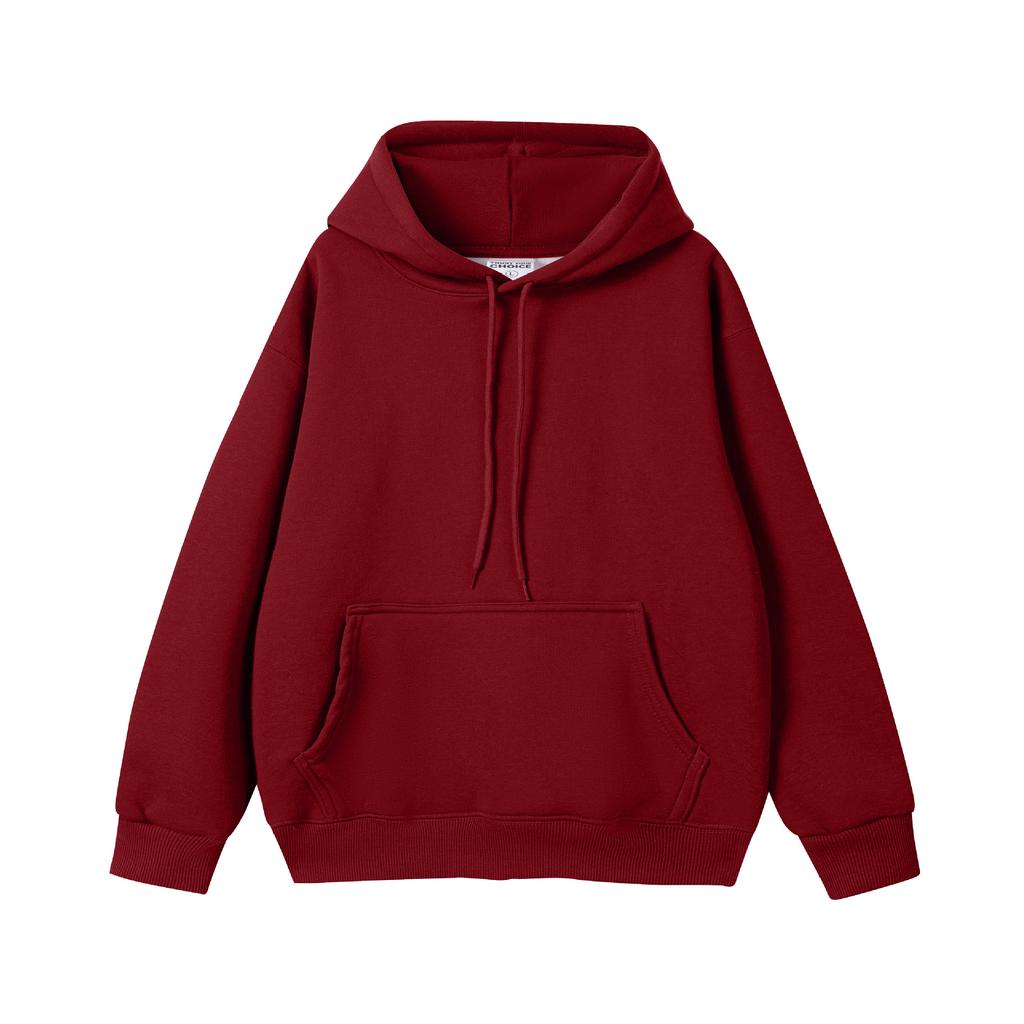 Cotton Silver Fox Fleece Hooded Sweatshirt Hong Kong Style Youth Fleece-Lined Oversized Fashionable Youth Sweatshirt