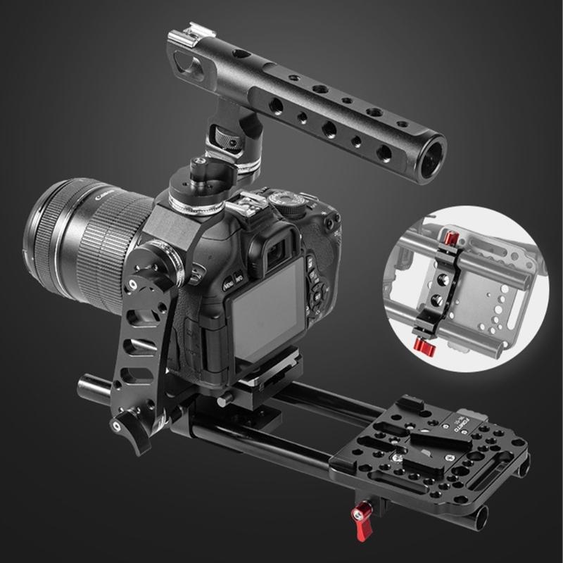 Lightweight 15mm Railblock 15mm Rod Clamp with 1/4inch Thread for 15mm DSLR Camera Rig Shoulder Support Rail Systems
