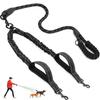 Reflective Double Dog Leash with Two Extra Traffic Handles: 360 Swivel,NoTangle,Dual Dog Walking Leash, Comfortable Shock Absor.